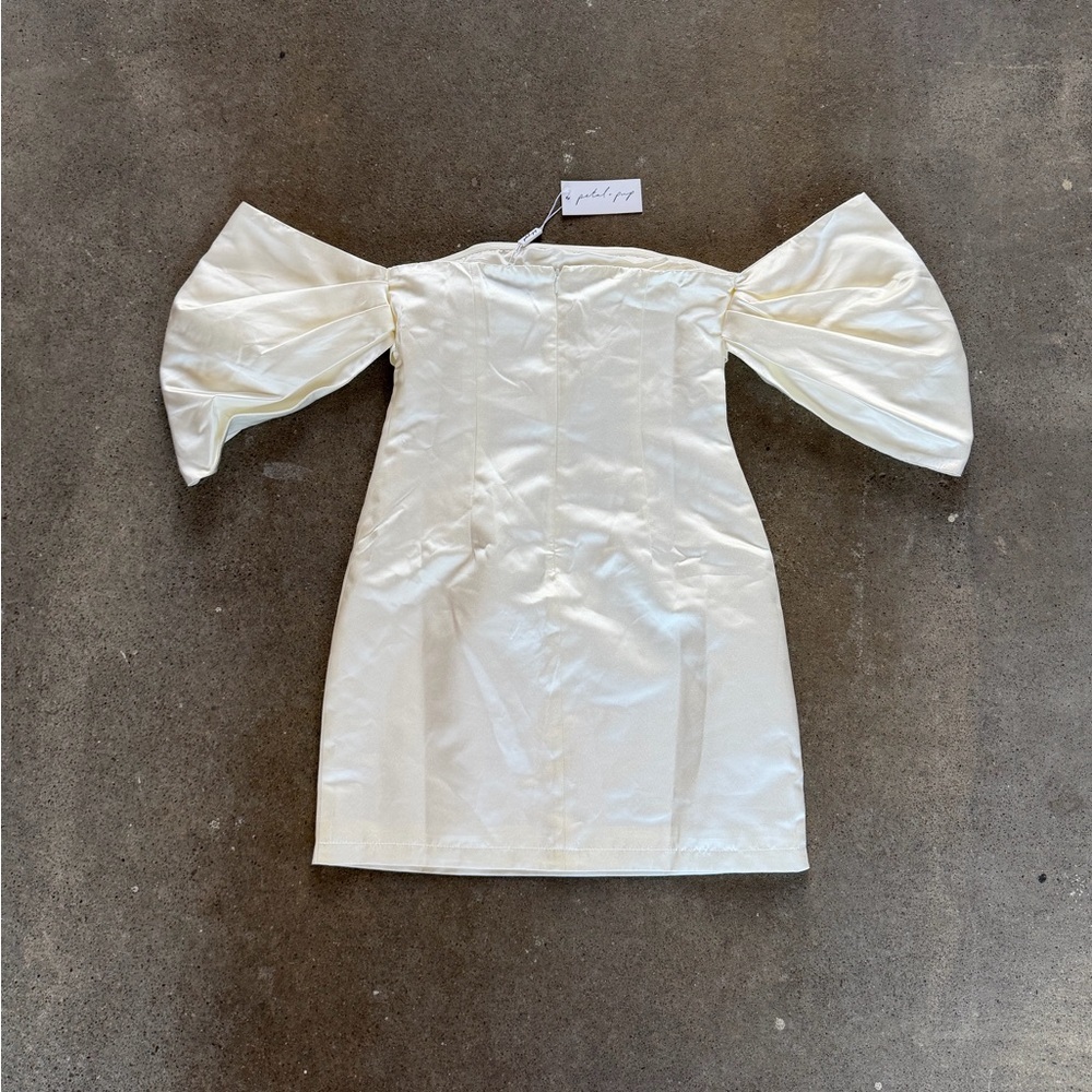 NWT Petal & Pup Nisha Strapless Mini Dress White Size 6 Bridal Bachelorette - Picture 9 of 14